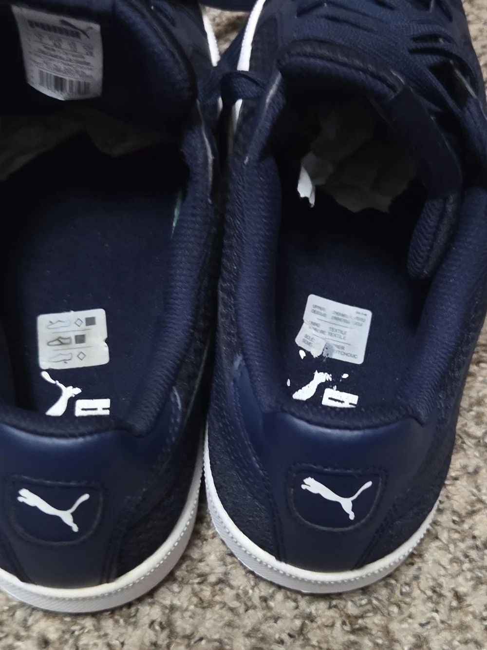 size 9 MEN'S PUMA SMASH KNIT BLUE navy CASUAL SHOES